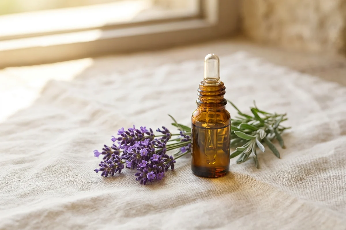 Amber vijala sa eteričnim uljem lavande i bundle purple lavande