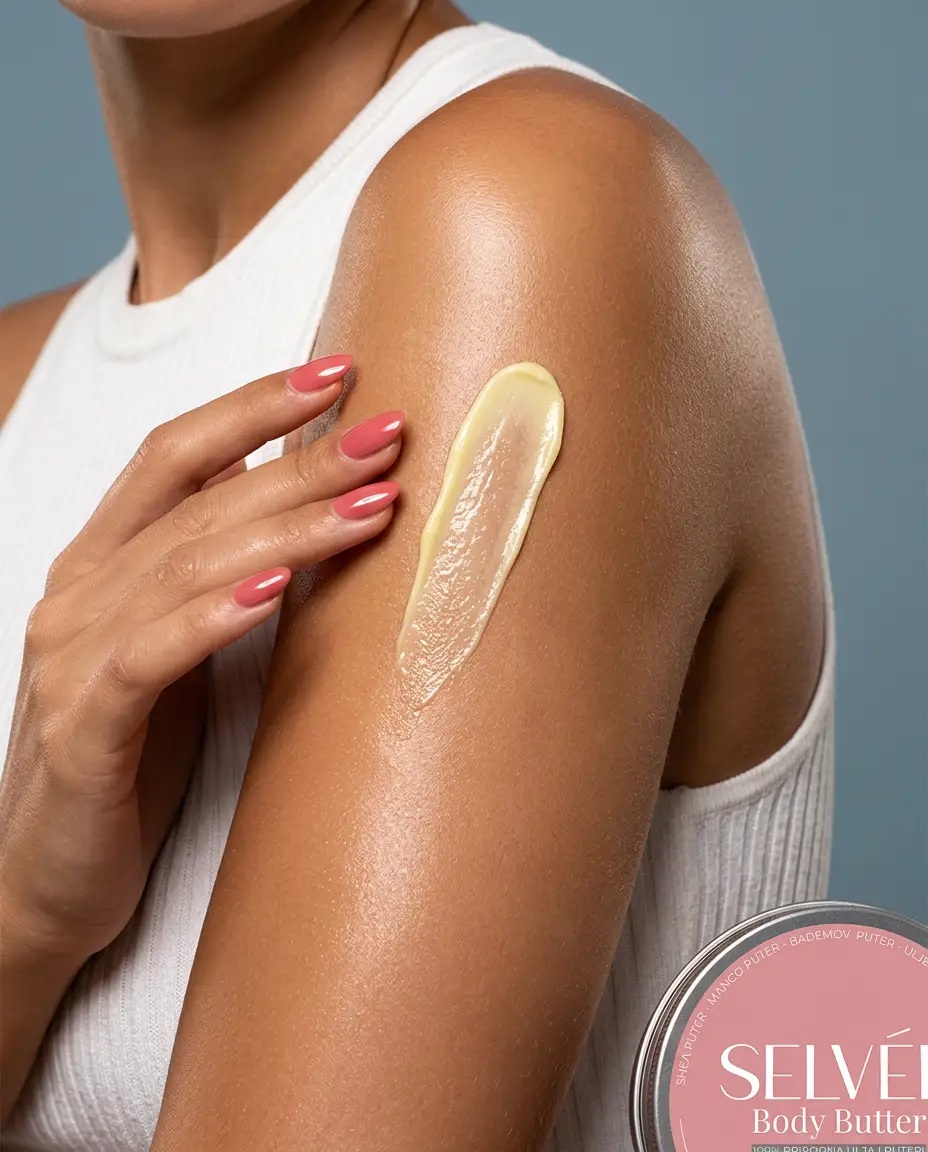 Selvée Letnji Body Butter u aluminijumskoj teglici na lanenoj podlozi